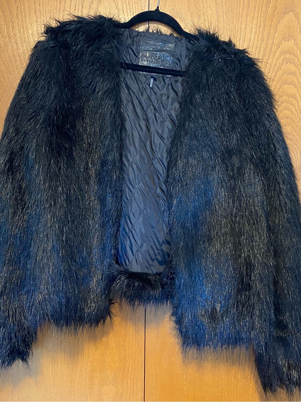 Buffalo David Bitton Black Faux Fur Teddy Jacket